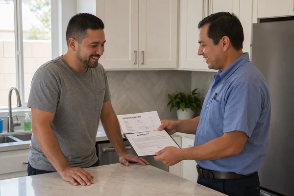 Tankless Flushing & Descaling warranty handover