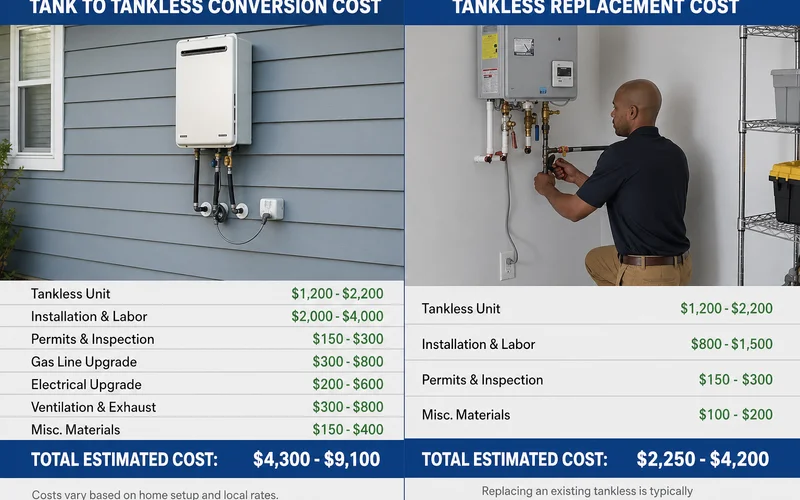 Conversion vs replacement cost comparison
