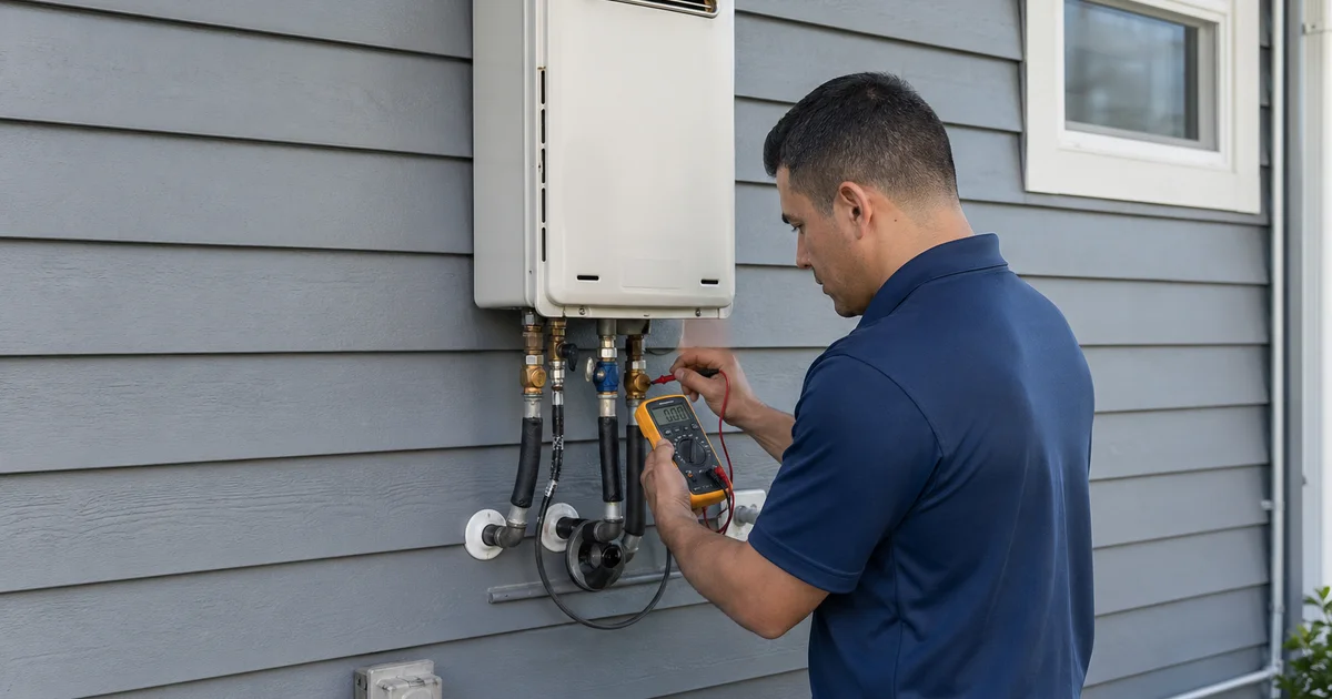 Plumber diagnostic of tankless water heater