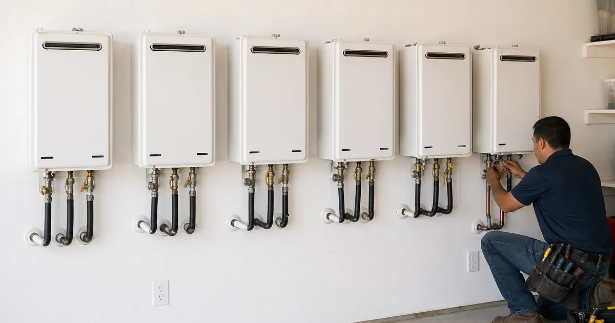 Six major tankless brands lined up for comparison