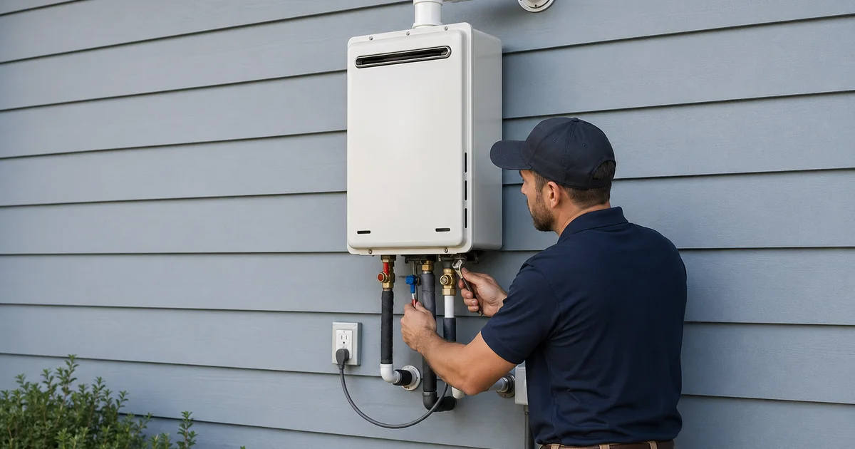 Tankless with PVC venting on exterior wall